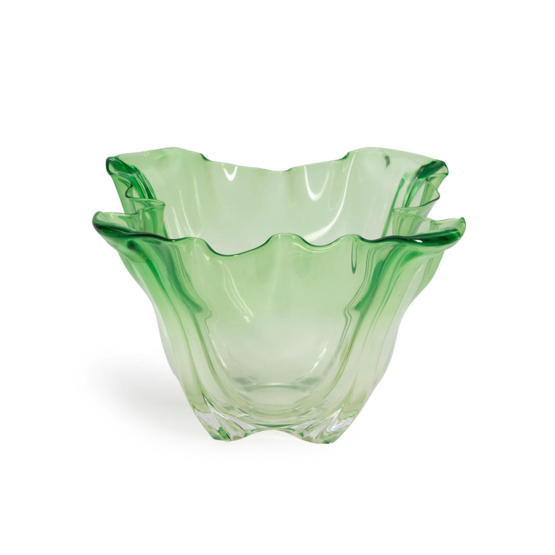 STEUBEN 'GROTESQUE' ART GLASS BOWL, Corning, New York, c. 1930, acid-etched signature mark 'Steu...