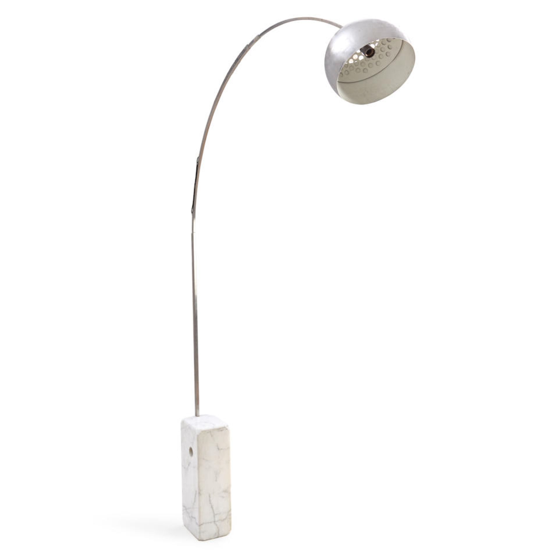 ACHILLE CASTIGLIONI (1918-2002) FOR FLOS ARCO FLOOR LAMP, Italy, mid-20th century, marble, steel...