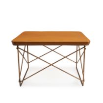 CHARLES AND RAY EAMES FOR HERMAN MILLER WIRE BASE LOW TABLE, early 1950s, birch laminate, metal,...