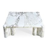 GAE AULENTI (1927-2012) FOR KNOLL INTERNATIONAL 'JUMBO' COFFEE TABLE, Italy, c. 1965, Carrara ma...