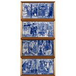 EIGHT COPELAND TILES DEPICTING SCENES FROM SHAKESPEARE, England, Staffordshire, c. 1880, depicti...