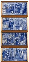 EIGHT COPELAND TILES DEPICTING SCENES FROM SHAKESPEARE, England, Staffordshire, c. 1880, depicti...