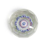 ST. LOUIS FACETED MILLEFIORI MUSHROOM GLASS PAPERWEIGHT, France, ht. 2, dia. 2 3/4 in.