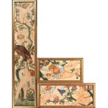 THREE MINTONS CHINA WORKS PUTTI TILE PANELS ATTRIBUTED TO WILLIAM STEPHEN COLEMAN, Stoke-on-Tren...