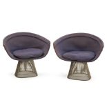 PAIR OF WARREN PLATNER (1919-2006) FOR KNOLL INTERNATIONAL LOUNGE CHAIRS, United States, designe...