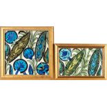 TWO WILLIAM DE MORGAN 'PERSIAN' TILES, England, late 19th century, both with impressed Sand's E...