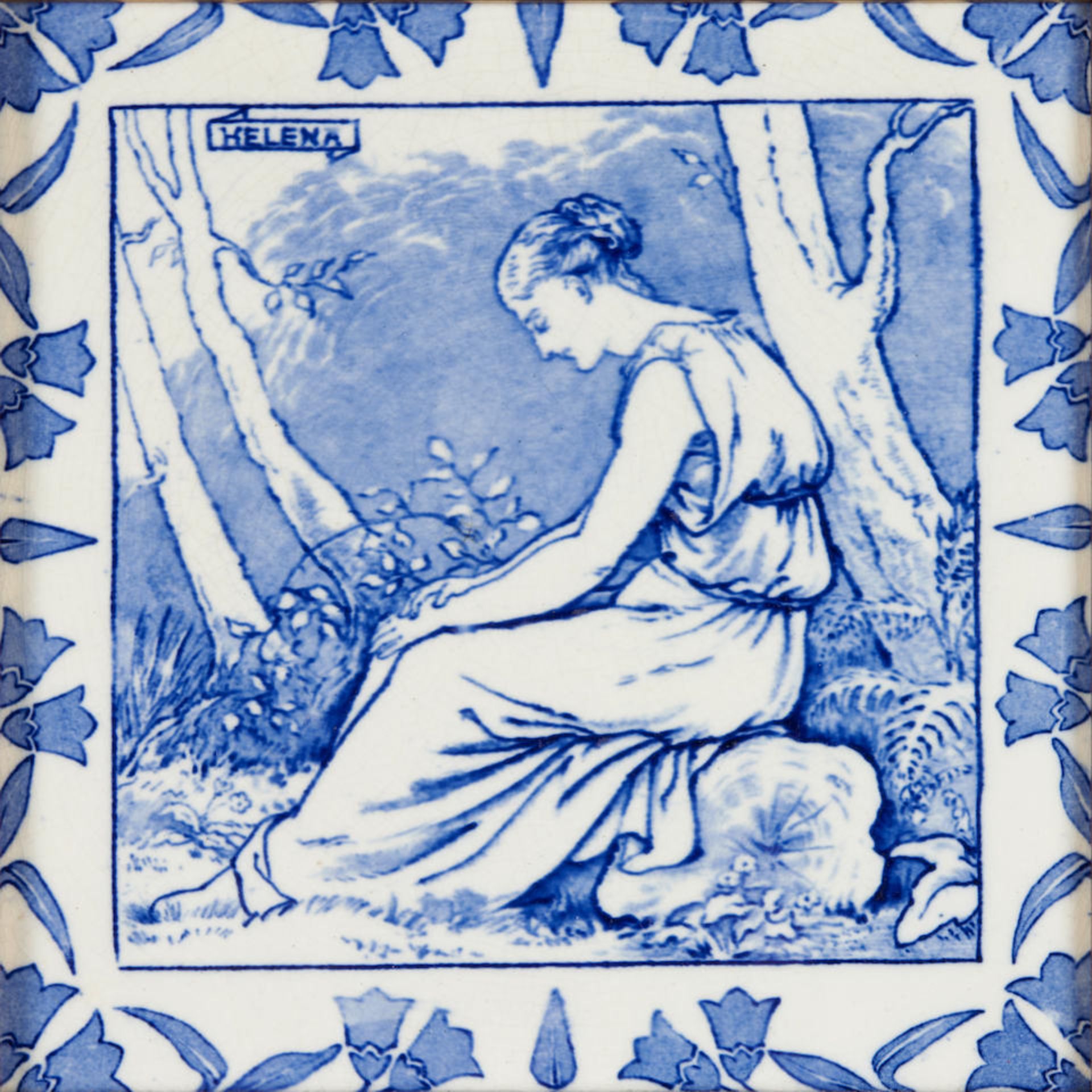TWELVE JOSIAH WEDGWOOD AND SONS 'MIDSUMMER NIGHT'S DREAM' TILES, England, c. 1880, the tile with... - Image 9 of 14