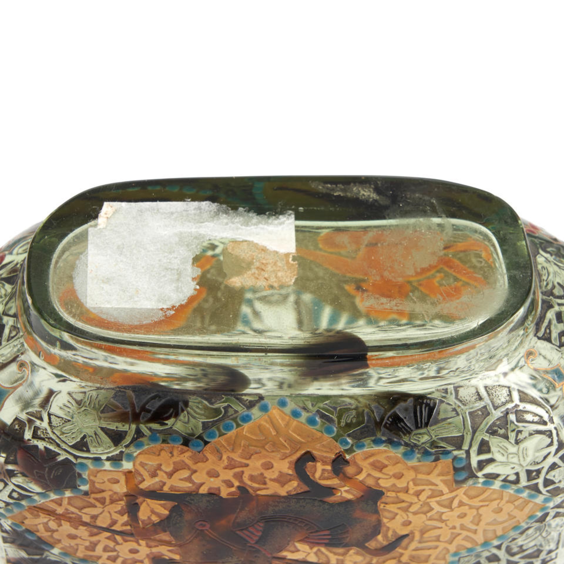 GALLE ENAMELED CAMEO GLASS PERFUME WITH PERSIAN MOTIFS, Nancy, France, c. 1900, sans stopper, i... - Bild 2 aus 4