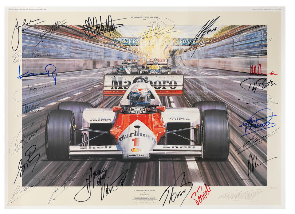 'Championship Moment', a multiple signed print after Nicholas Watts,