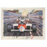 'Championship Moment', a multiple signed print after Nicholas Watts,