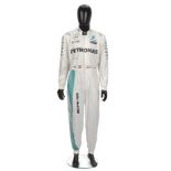 A signed Lewis Hamilton 2015 Mercedes AMG Petronas F1 promotional suit,
