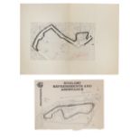 Circuit Maps signed by Michele Alboreto and Nelson Piquet,