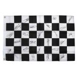 A chequered flag signed by 23 drivers from the 2007 F1 season,