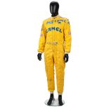 A set of used Nelson Piquet Camel Team Lotus race overalls by Stand 21 from the 1989 Formula 1 s...