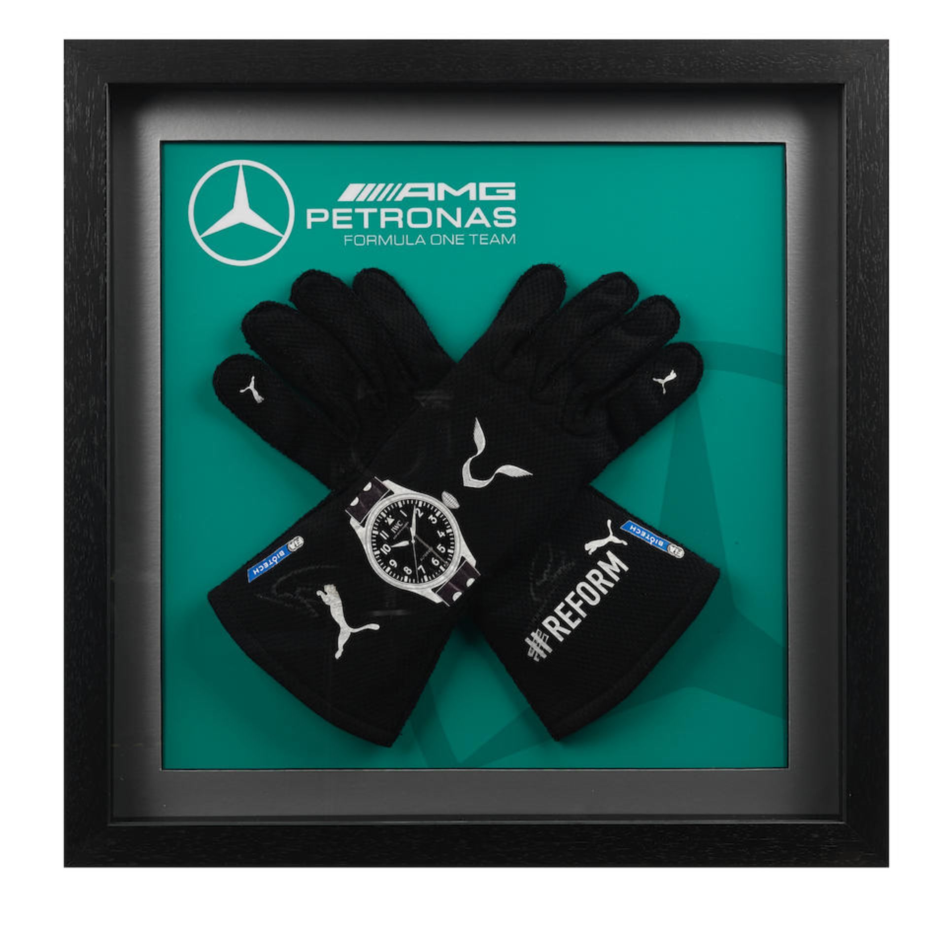A signed pair of Lewis Hamilton 2021 gloves, - Image 2 of 2