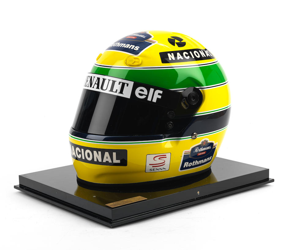 An Ayrton Senna 1994 official commemorative replica, by Bell Helmets, offered together with a si...