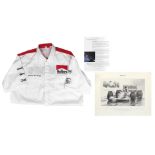 A Rare Michael Turner print 'In celebration of McLaren's 100 Grand Prix Victories' signed by Ayr...