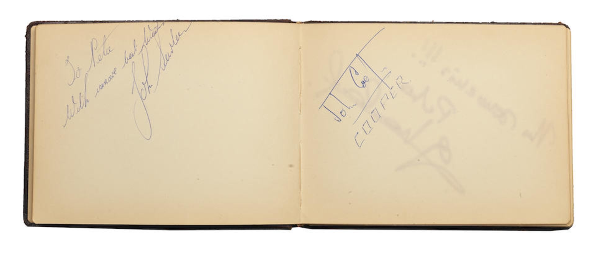 An autograph book comprising many signatures including Mike Hawthorn and Picasso, ((2)) - Bild 4 aus 5