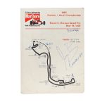 A press map of the 1985 Monaco circuit, signed and annotated by Ayrton Senna,