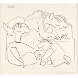 Pablo Picasso (Spanish, 1881-1973); Françoise, Claude, Paloma: La Lecture et les jeux. III;