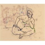 Joseph Solman (American, 1909-2008); Seated Nude;