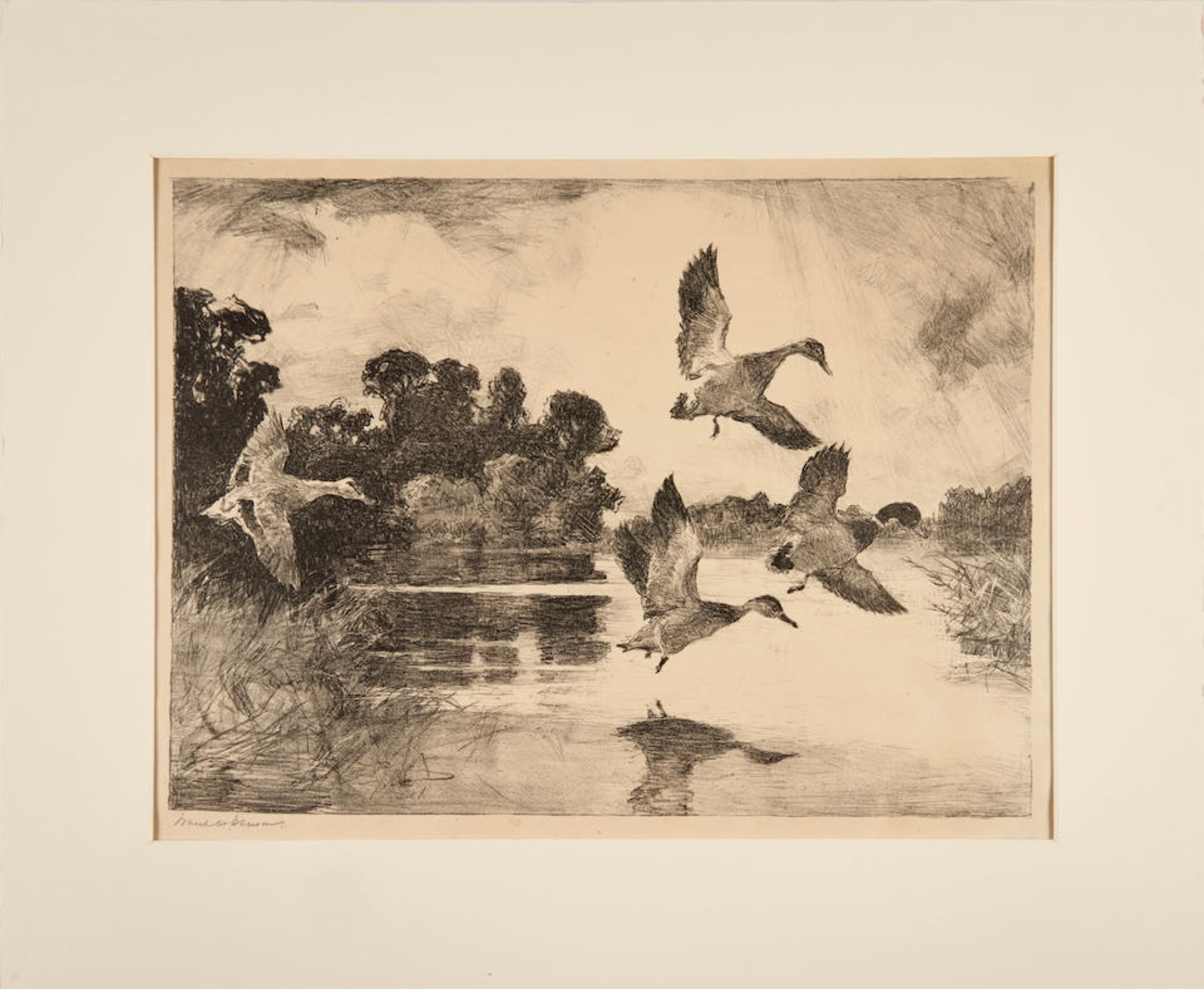 Frank Weston Benson (American, 1862-1951); Four Mallards; - Bild 2 aus 3