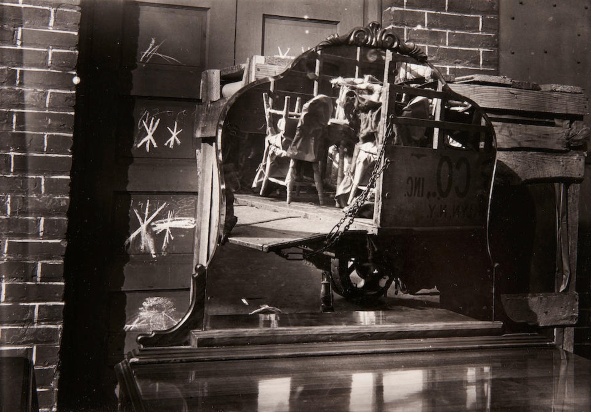Walker Evans (1903-1975); Three Photographs including: Moving Truck and Bureau Mirror; (3)