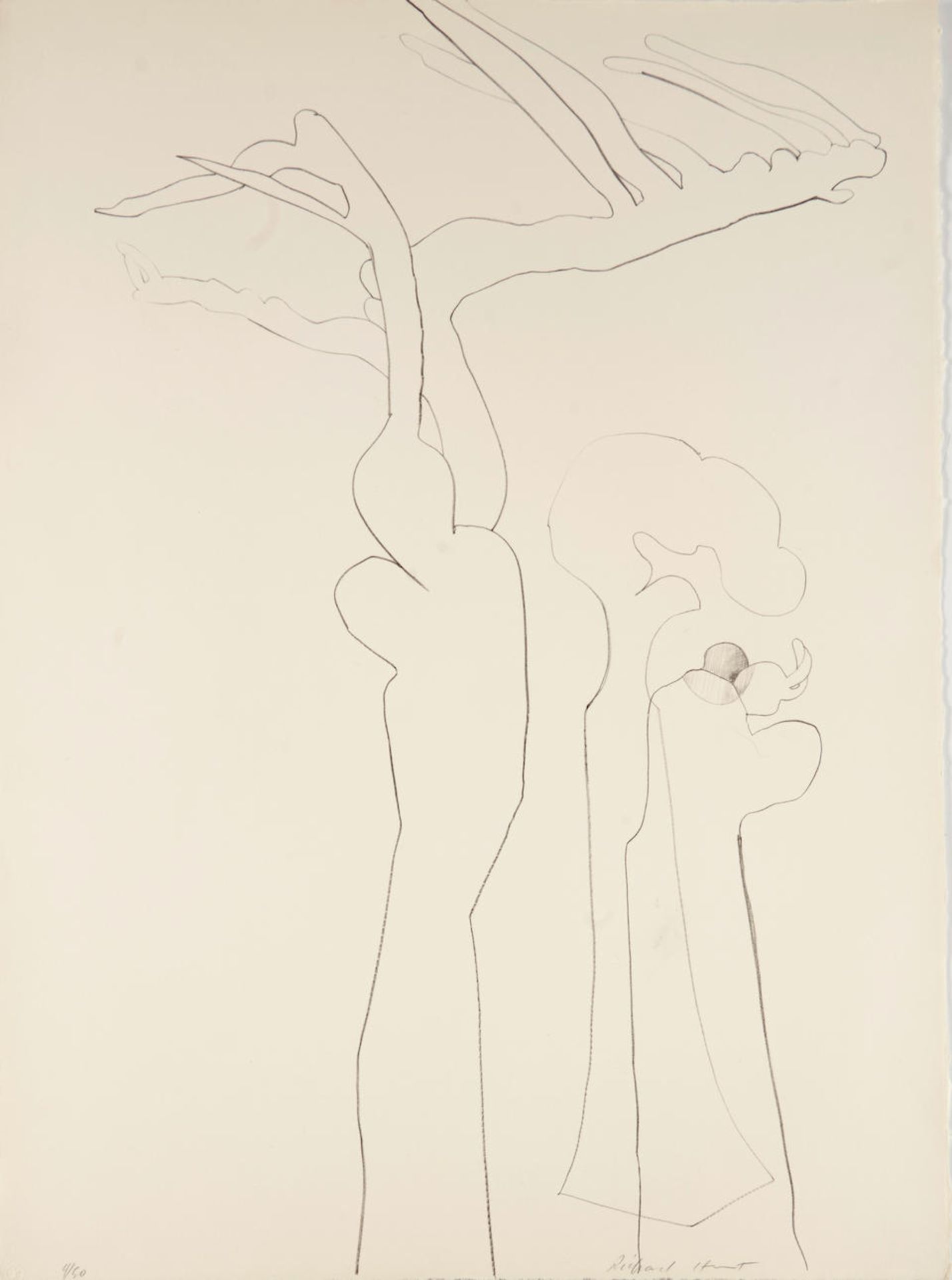 Richard Howard Hunt (American, 1935-2023); Two Untitled Lithographs; - Image 2 of 3