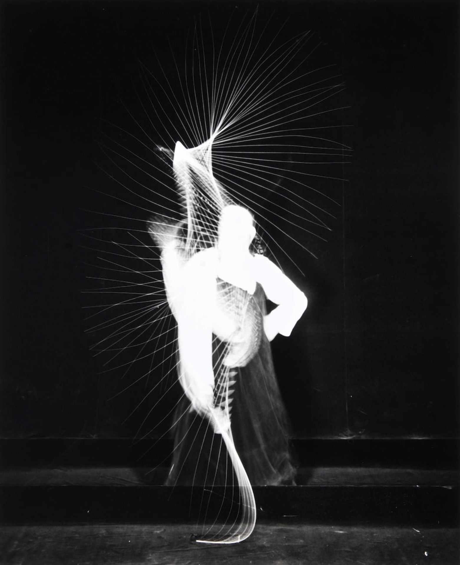 Harold Edgerton (1903-1990); Fencer, Making the Foil Blade Fly;