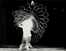 Harold Edgerton (1903-1990); Three Photographs including: Gussie Moran Tennis Serve Multiflash; (3)