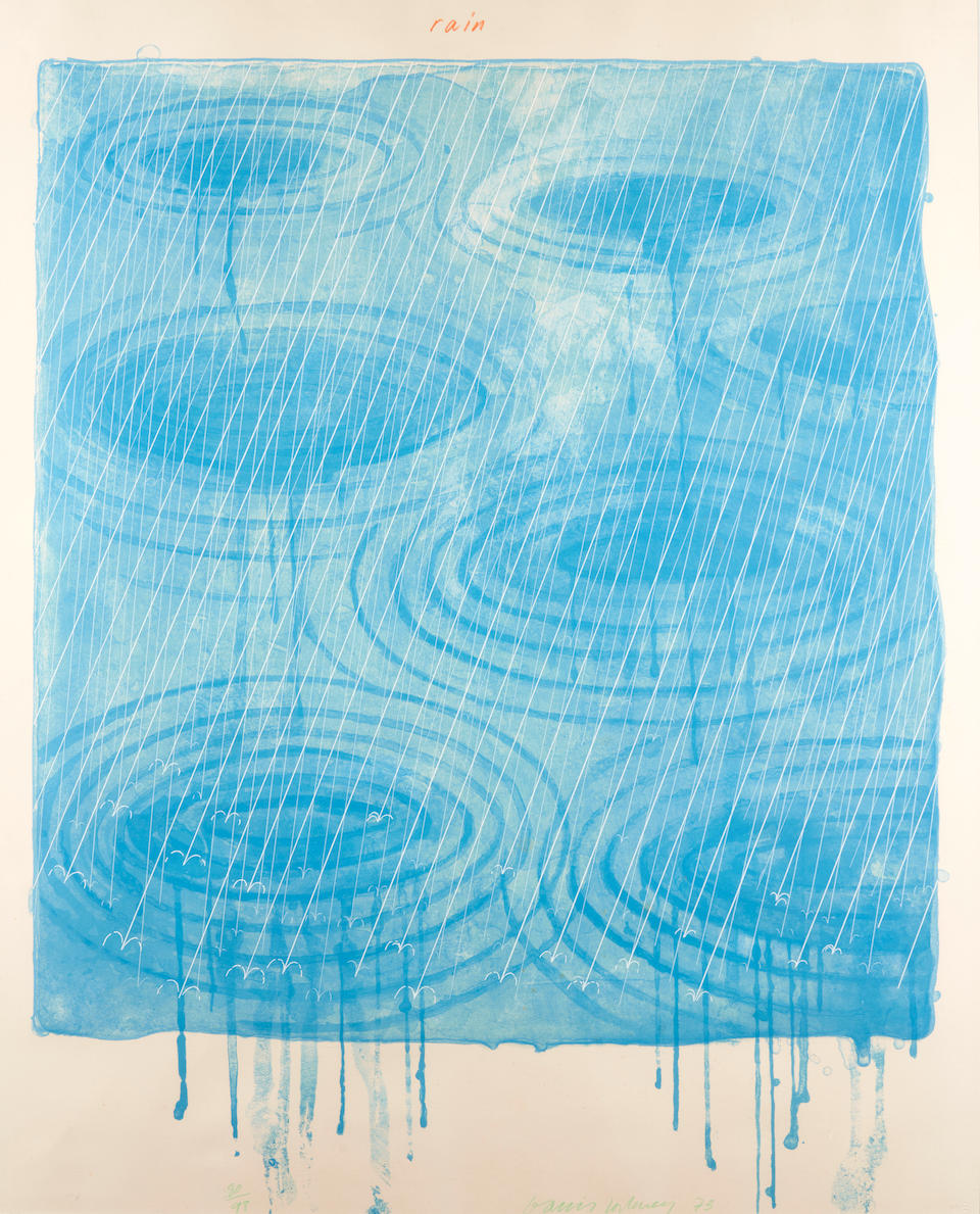 David Hockney (British, born 1937); Rain, from The Weather Series;