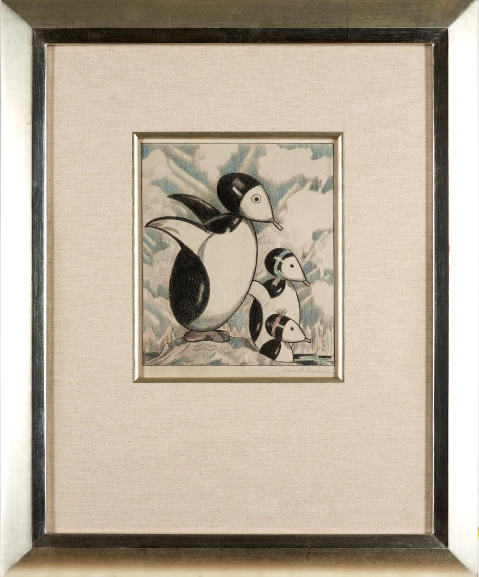 Henry R. Beekman (American, 1880-1938); Penguins; - Image 2 of 4
