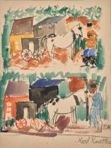 KARL KNATHS (American, 1891-1971) Untitled sight size 28.0 x 20.3 cm (11 x 8 in). (framed 45.7 x...