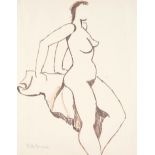 MILTON AVERY (American, 1885-1965) Proud Nude (framed 64.3 x 51.5 x 3.5 cm (25 1/4 x 20 1/4 x 1 ...