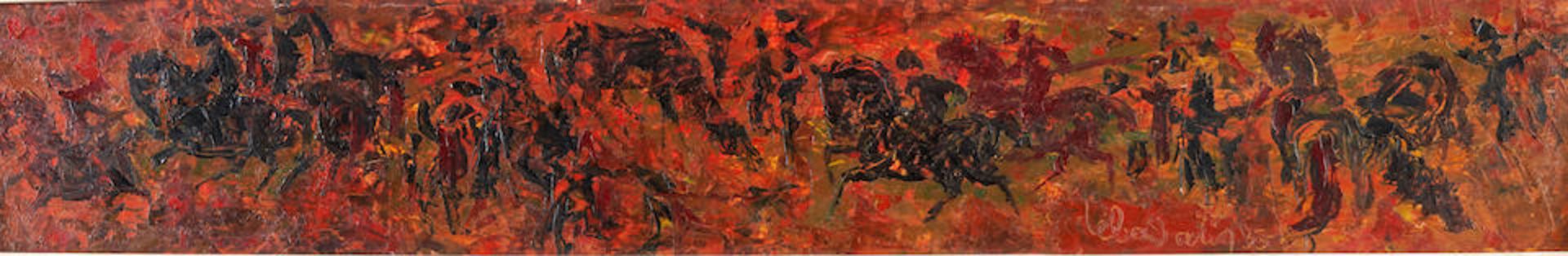 LEBADANG (Vietnamese, 1921-2015) Untitled (framed 13.5 x 69.5 x 1.6 cm (5 3/8 x 27 3/8 x 5/8 in).)