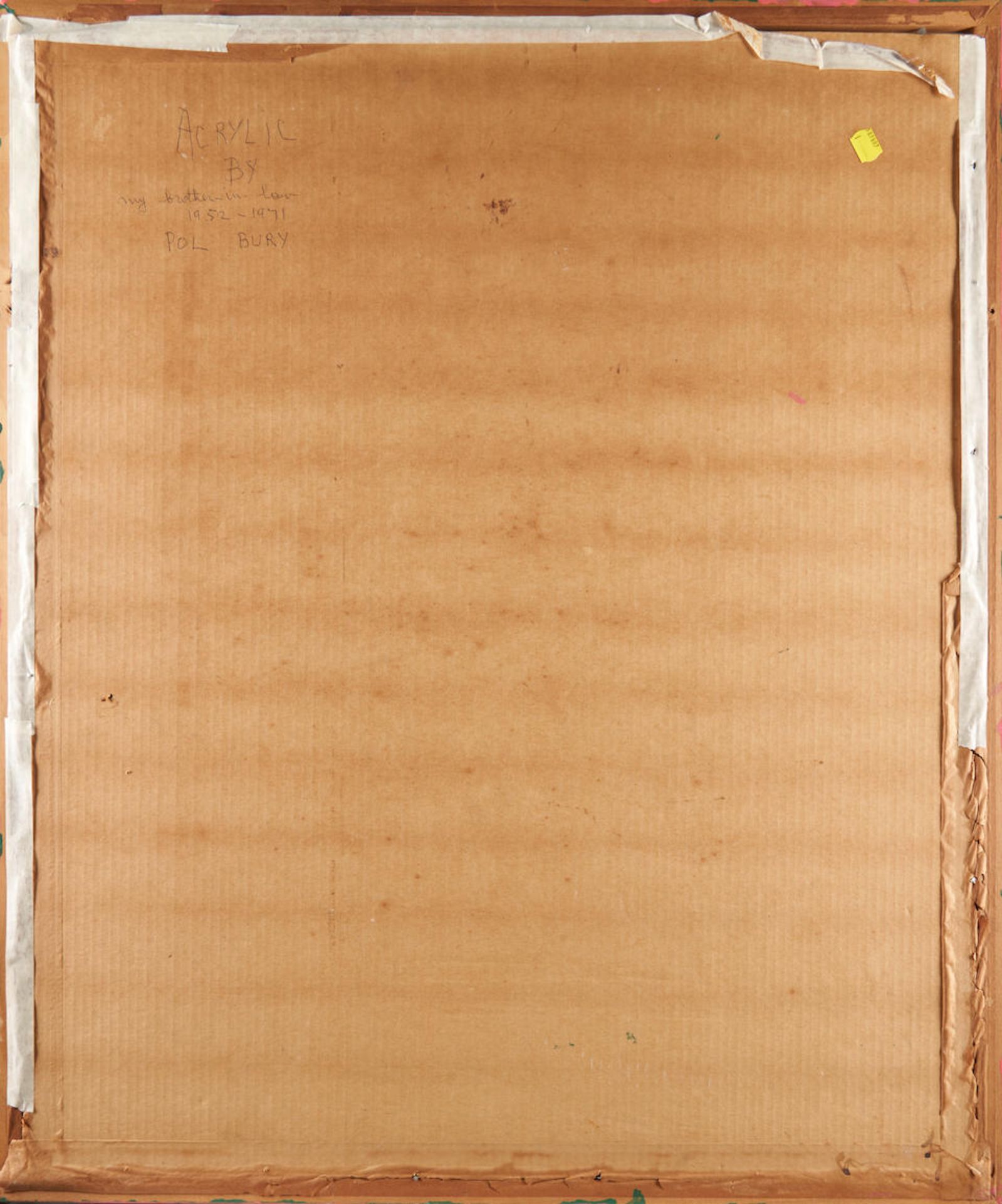 POL BURY (Belgian, 1922-2005) Untitled (framed 80.5 x 67.5 x 2.0 cm (31 3/4 x 26 1/2 x 3/4 in).) - Bild 4 aus 4