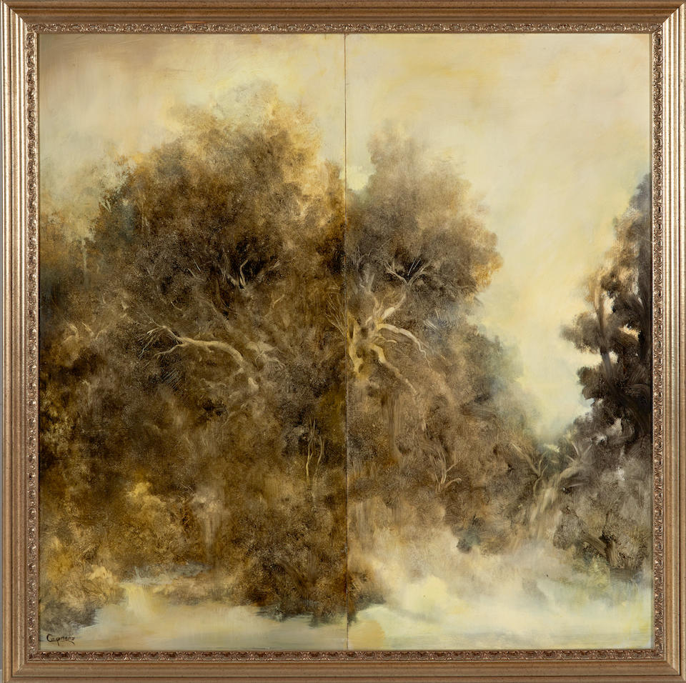 VINCENT CAPRARO (American, 1919-2016) Untitled (Landscape) (framed 134.6 x 134.0 x 5.0 cm (52 x ... - Image 2 of 4