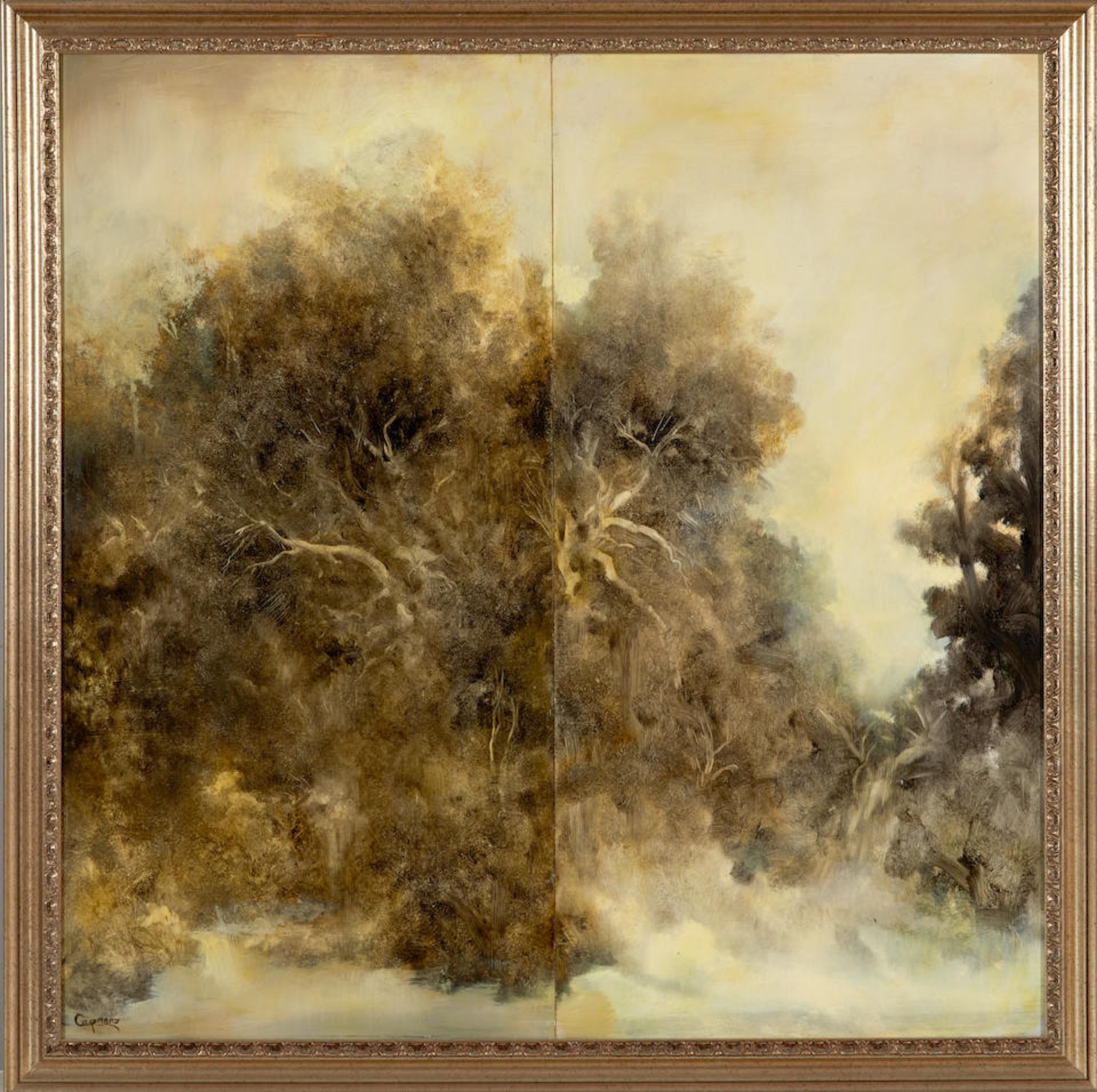 VINCENT CAPRARO (American, 1919-2016) Untitled (Landscape) (framed 134.6 x 134.0 x 5.0 cm (52 x ... - Bild 2 aus 4