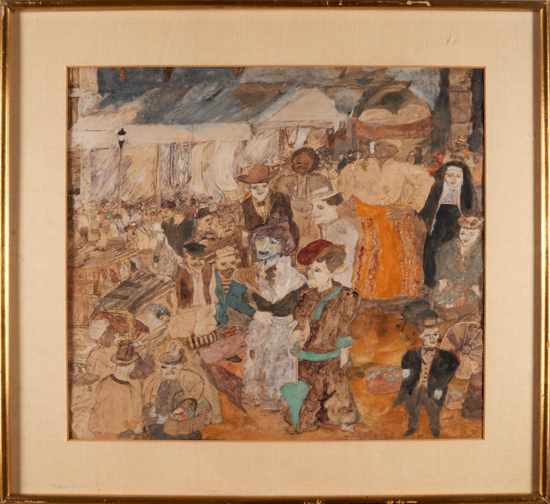 JUSTIN MCCARTHY (American, 1891-1977) Saratoga Trunk (framed 59 x 64 x 4.5 cm (23 1/4 x 25 1/4 x... - Bild 2 aus 4