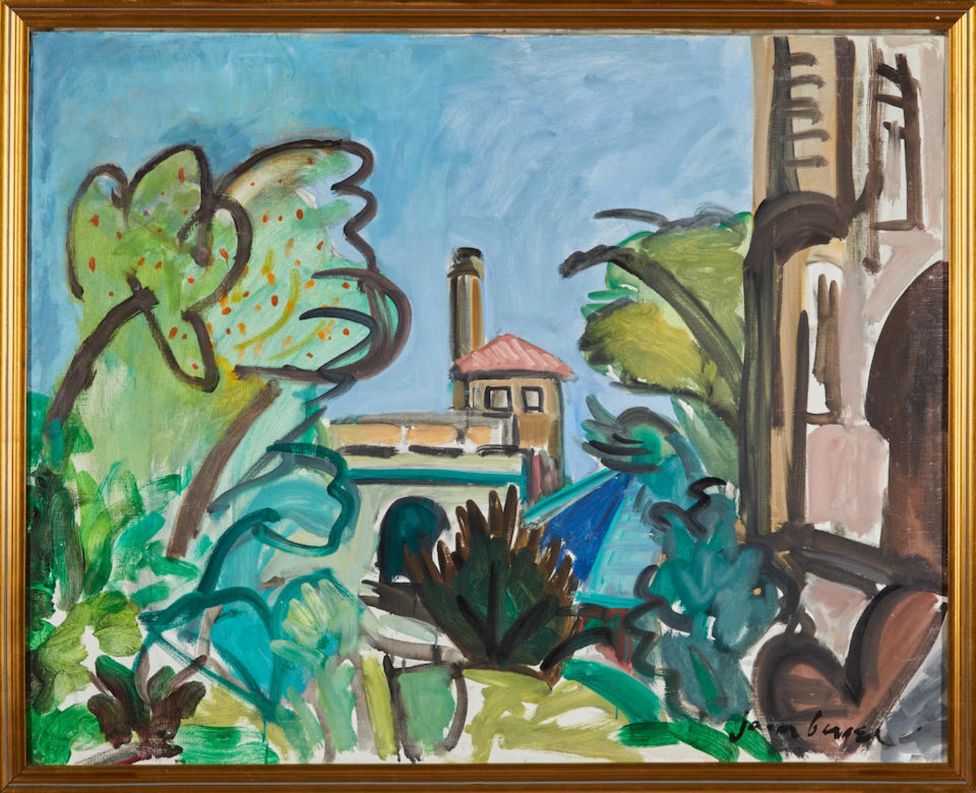 JASON BERGER (American, 1924-2010) Landscape framed 79.0 x 97.5 x 3.0 cm (31 1/8 x 38 3/8 x 1 3/... - Bild 2 aus 3