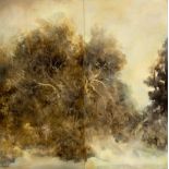 VINCENT CAPRARO (American, 1919-2016) Untitled (Landscape) (framed 134.6 x 134.0 x 5.0 cm (52 x ...