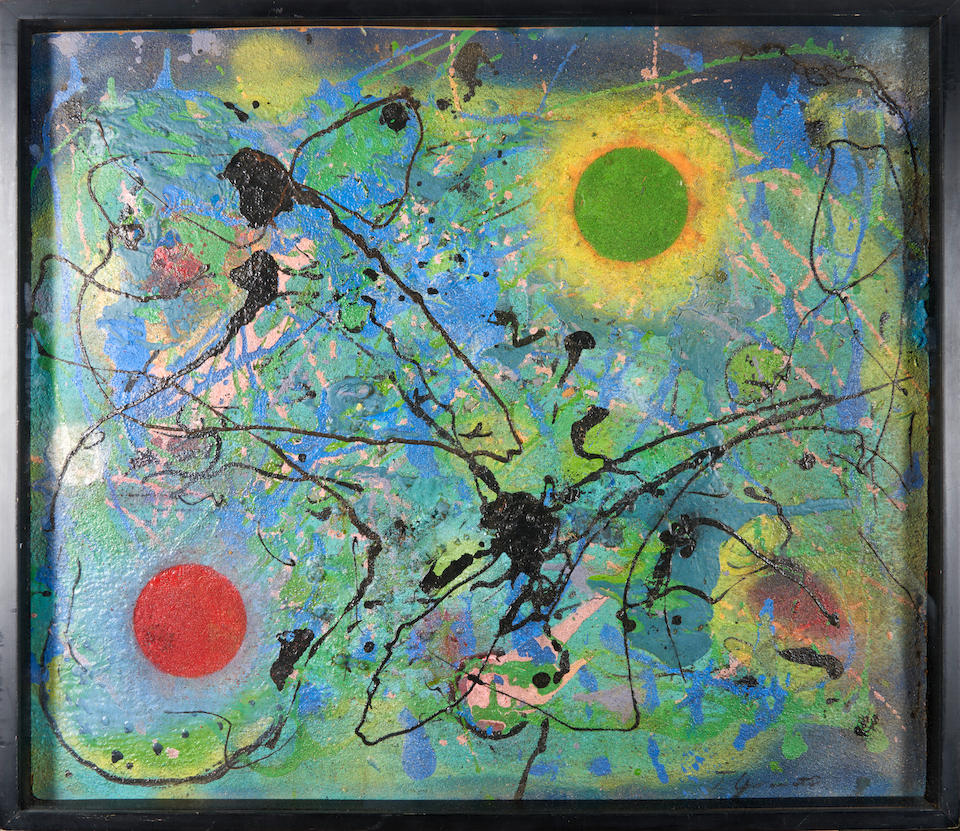 TARO YAMAMOTO (American, 1919-1994) Untitled Abstract (framed 72.5 x 83.8 x 5.7 cm (28 1/2 x 33 ... - Bild 2 aus 4