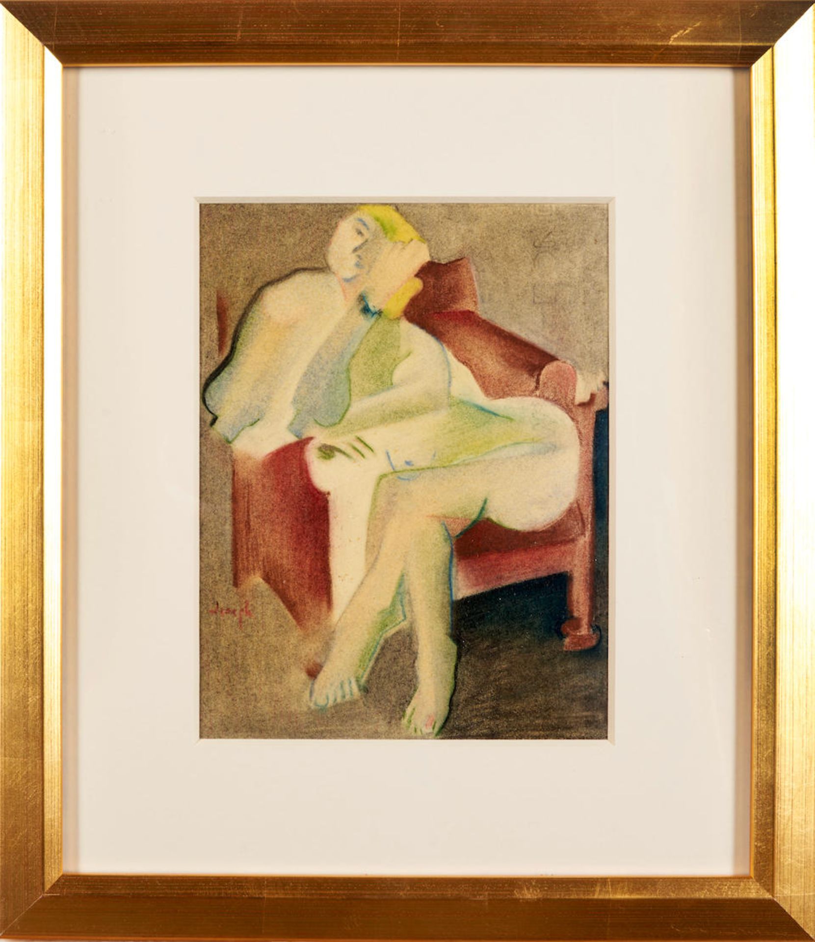 JOSEPH MARSH SHERIDAN (American, 1897-1971) Bloc Lady (framed 40.0 x 35.5 x 3.5 cm (15 3/4 x 14 ... - Bild 2 aus 4