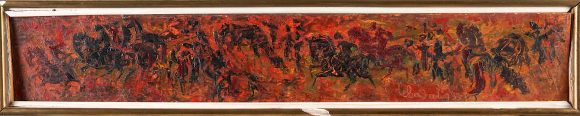 LEBADANG (Vietnamese, 1921-2015) Untitled (framed 13.5 x 69.5 x 1.6 cm (5 3/8 x 27 3/8 x 5/8 in).) - Image 2 of 4