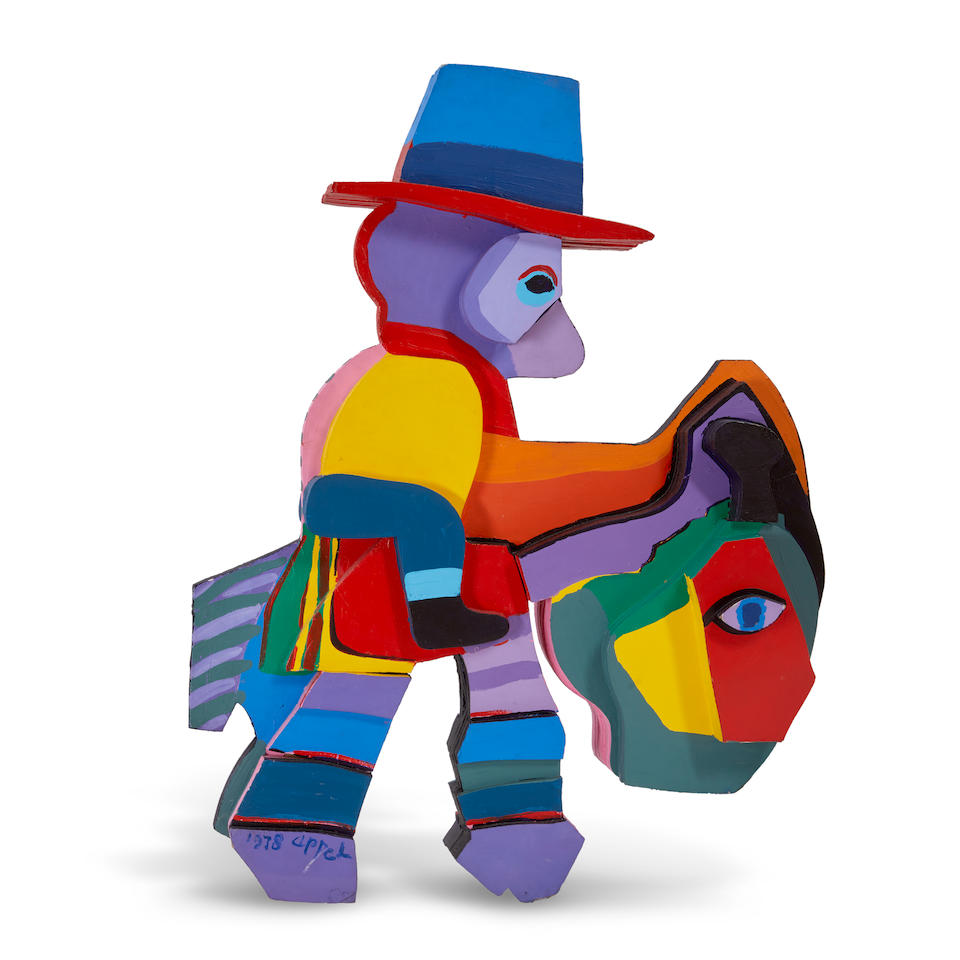 KAREL APPEL (Dutch, 1921-2006) Horseman, from the series Circus height 110.5 cm (43 1/2 in). - Image 2 of 4