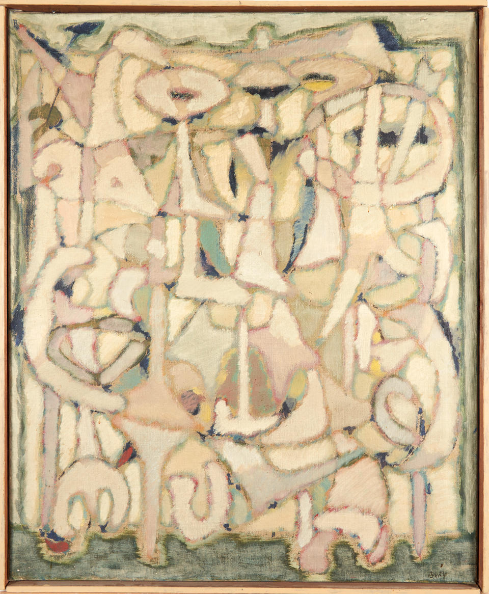 POL BURY (Belgian, 1922-2005) Untitled (framed 56.5 x 47.0 x 3.0 cm (22 1/4 x 18 1/2 x 1 1/8 in).) - Bild 3 aus 4