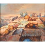 SAMUEL BAK (Israeli/American, born 1933) Moment of Rest (framed 64.0 x 73.0 x 6.5 cm (25 3/16 x ...