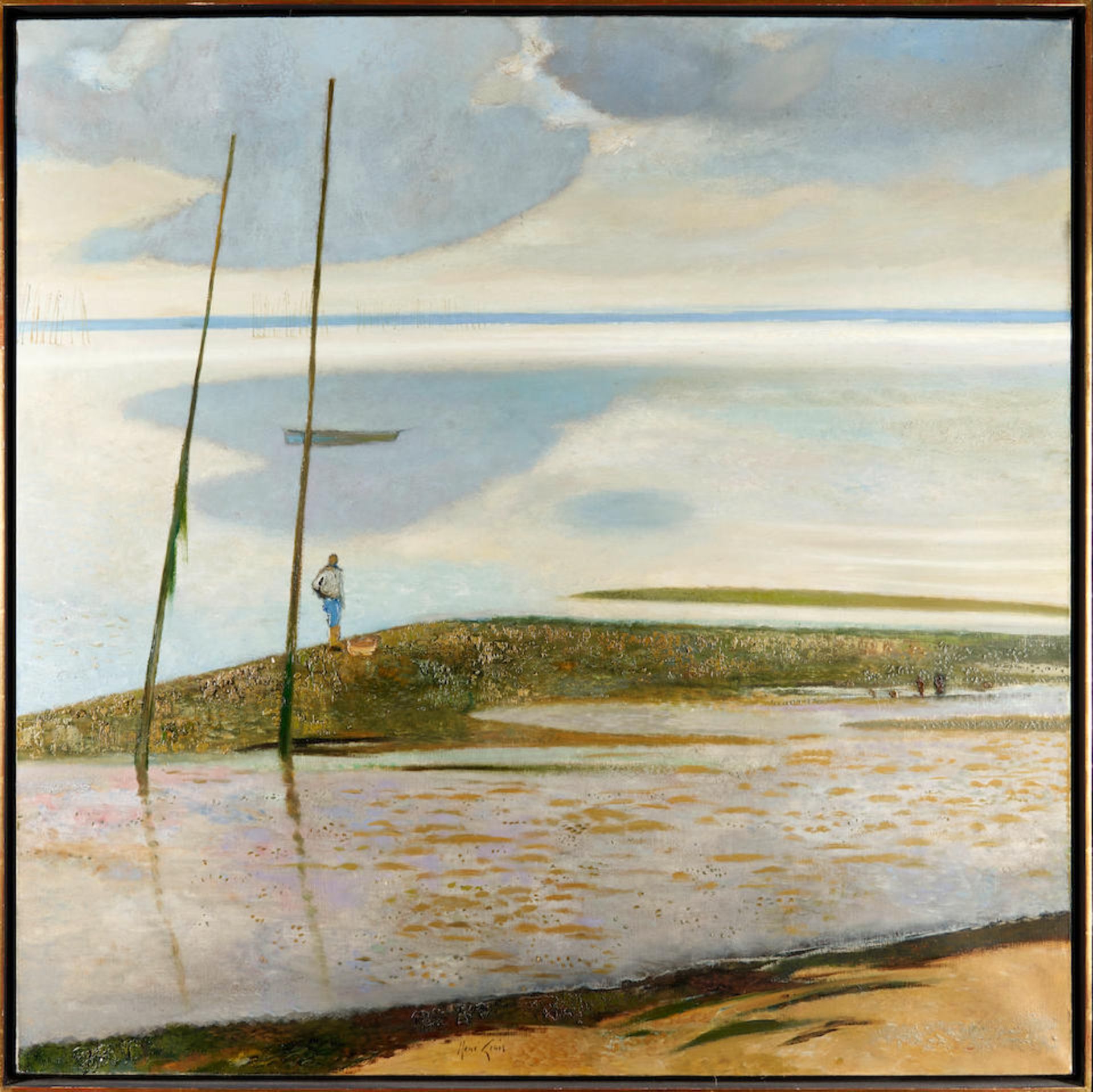 RENÉ GENIS (French, 1922-2004) L'Ombre d'un nuage (framed 103.5 x 103.5 x 4.5 cm (40 3/4 x ... - Bild 2 aus 4