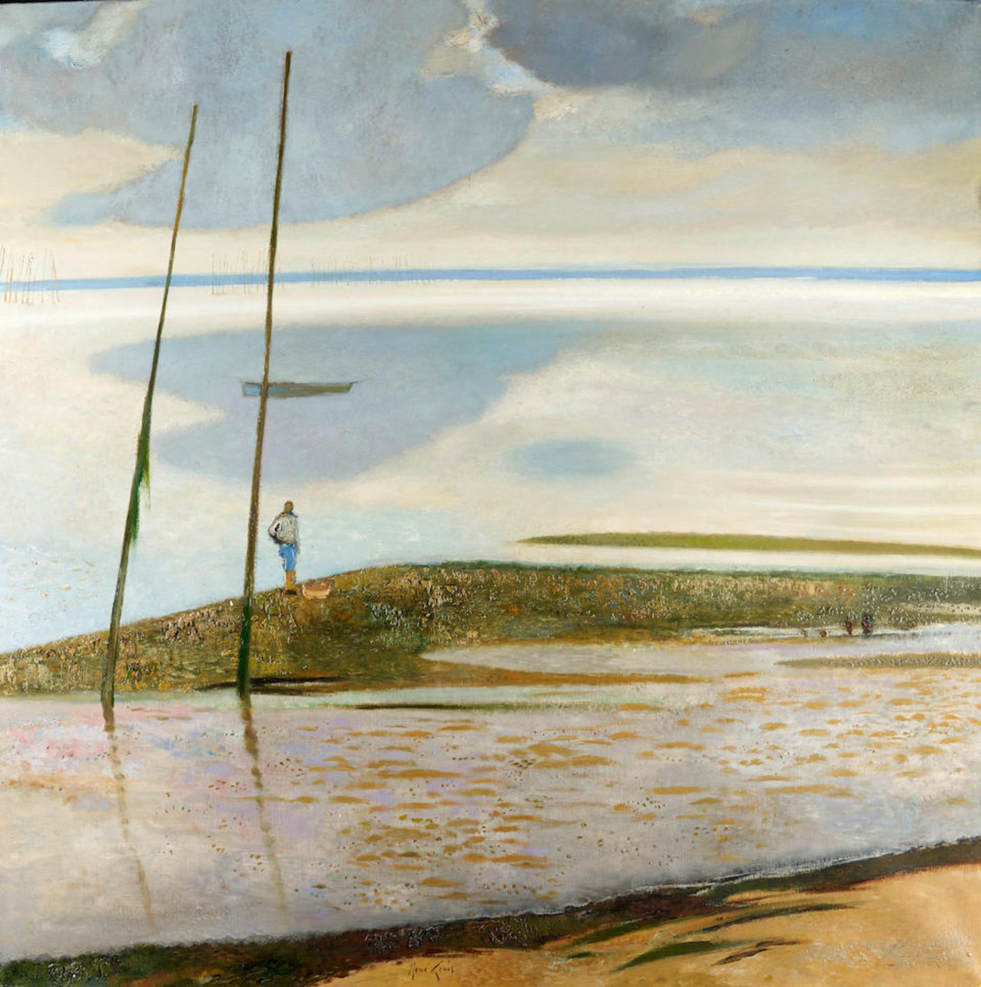 RENÉ GENIS (French, 1922-2004) L'Ombre d'un nuage (framed 103.5 x 103.5 x 4.5 cm (40 3/4 x ...