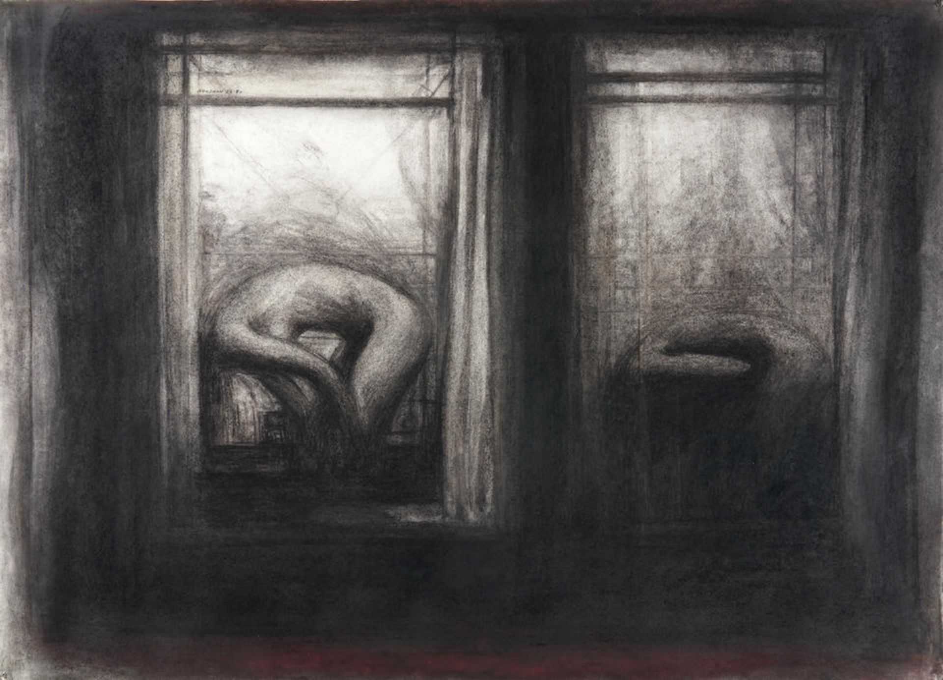 SIDNEY GOODMAN (American, 1936-2013) Women in Shower (Two Views) (framed 87.6 x 116.8 x 3.8 cm (...